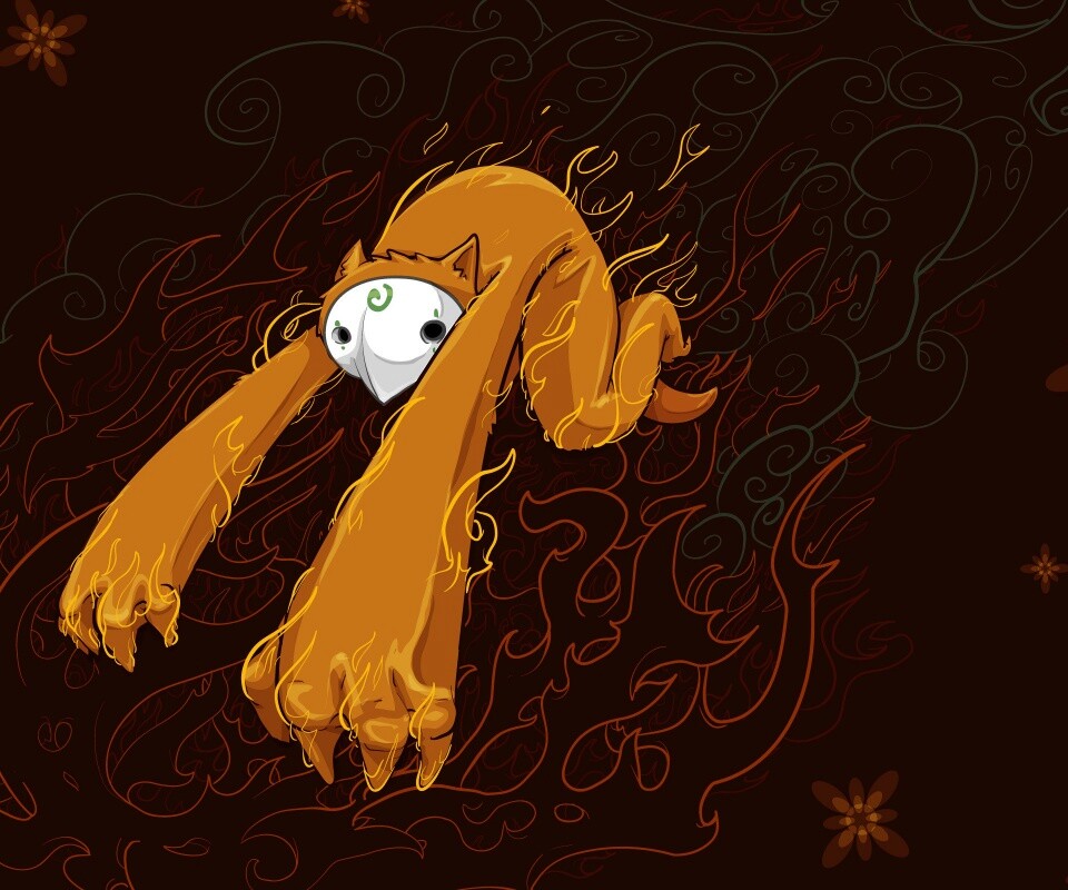 Огненный монстр обои