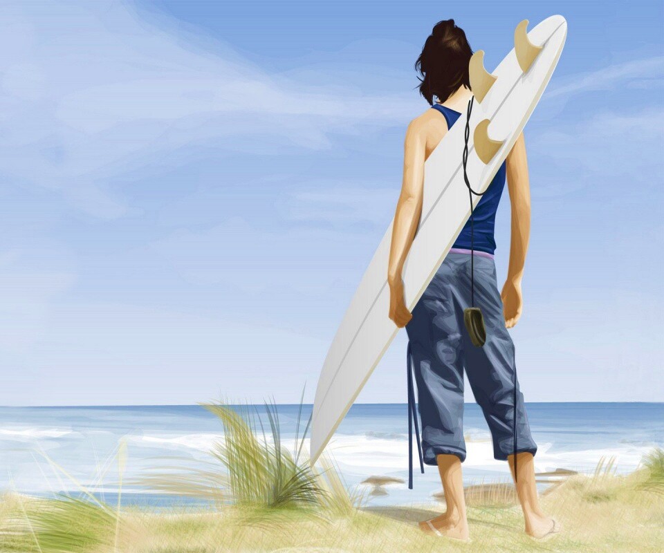 В ожидании волны обои