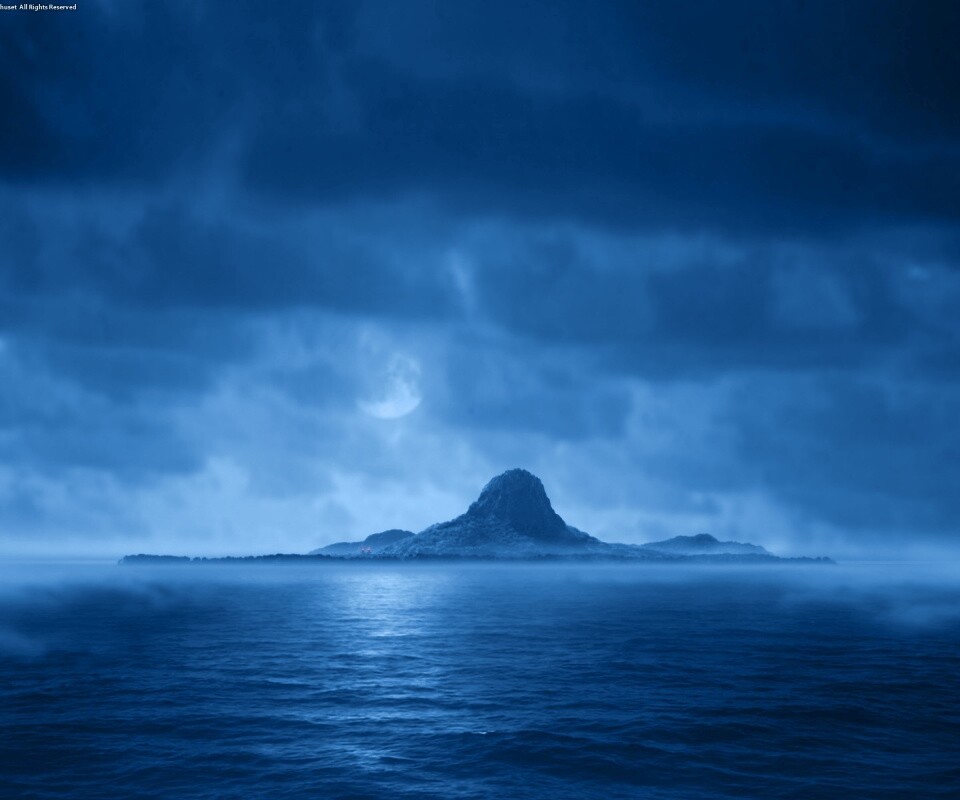 Ночной остров обои