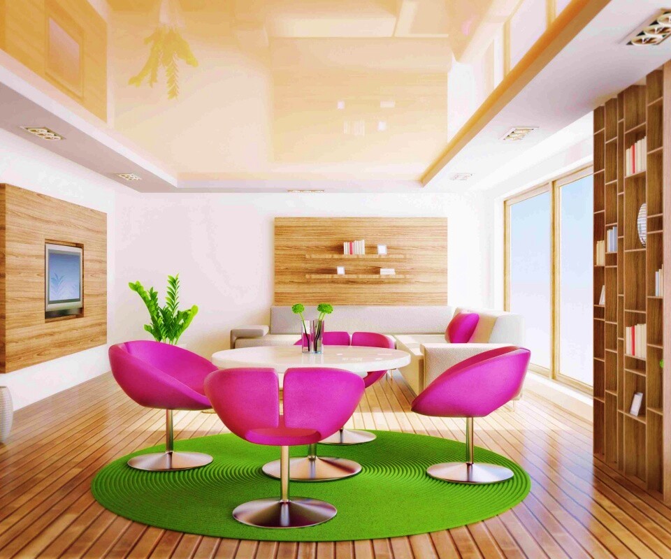 Дизайн гостиной обои