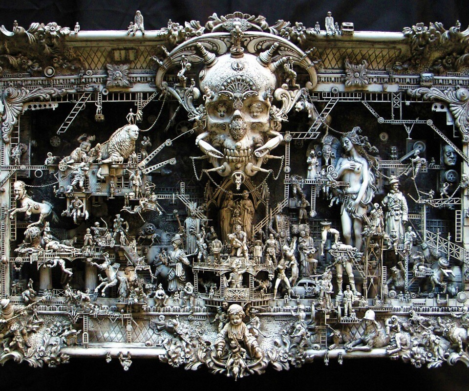 Адская скульптура обои