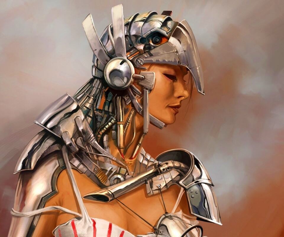 Девушка в силовой броне обои