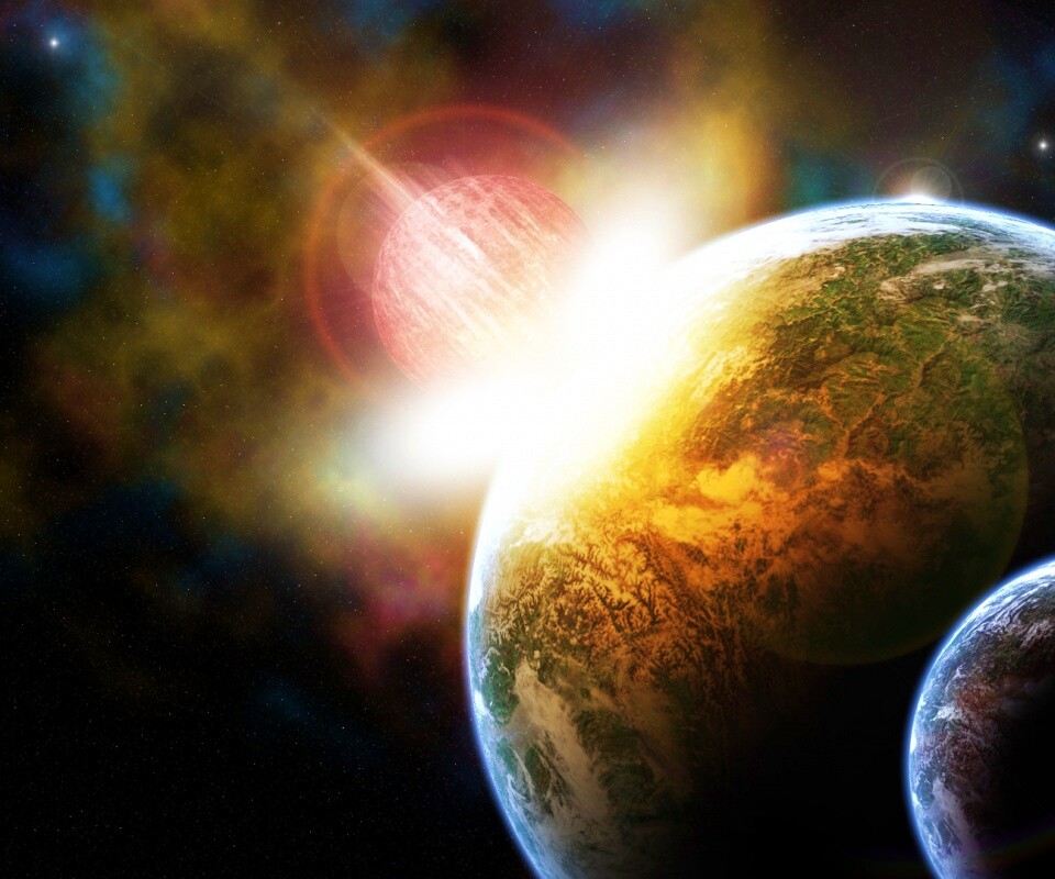 Восход за горизонтом обои