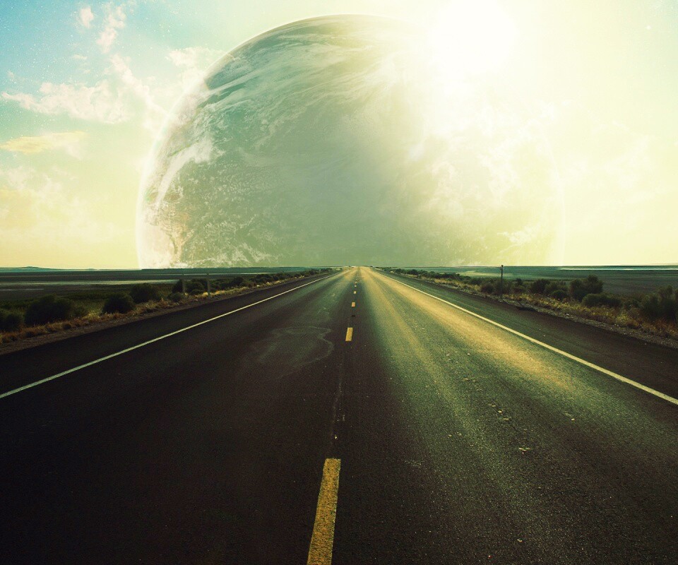 Дорога в луну обои