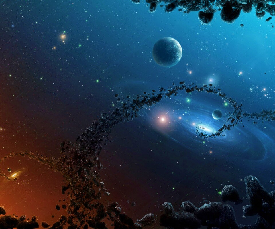 Причудливый пояс астероидов обои