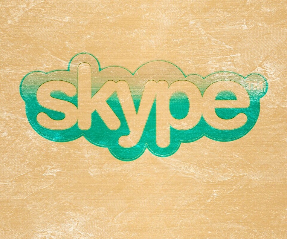 Логотип Скайп на доске обои