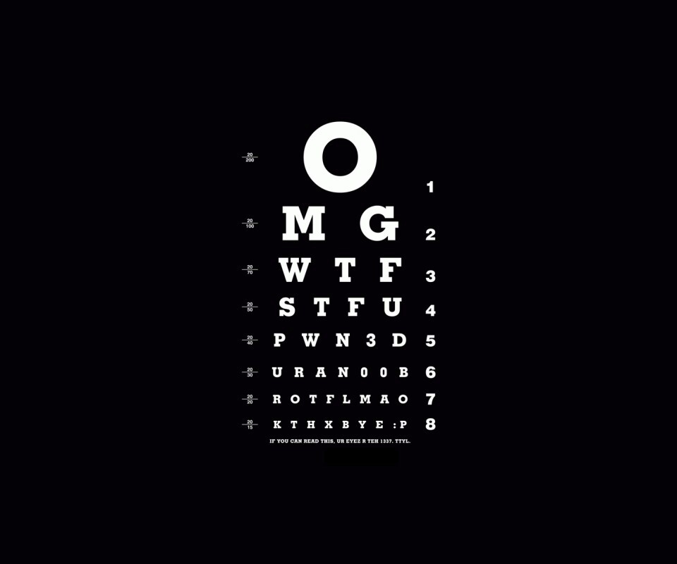 Таблица для проверки зрения обои