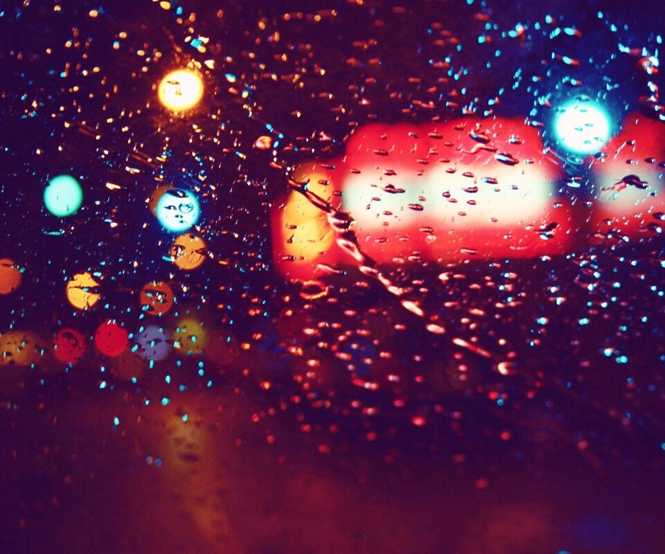 Дождь на стекле обои