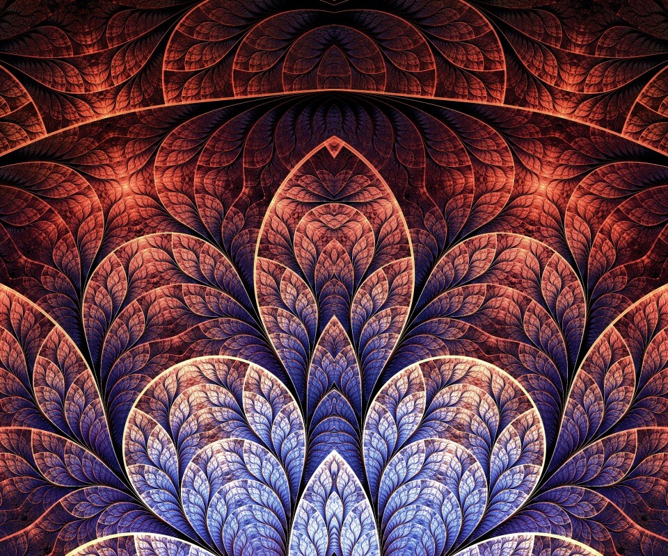 Фрактальные листья обои