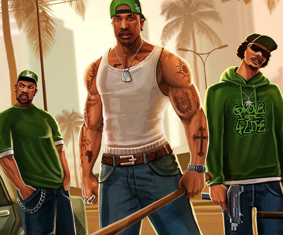 Герои с Грув стрит обои