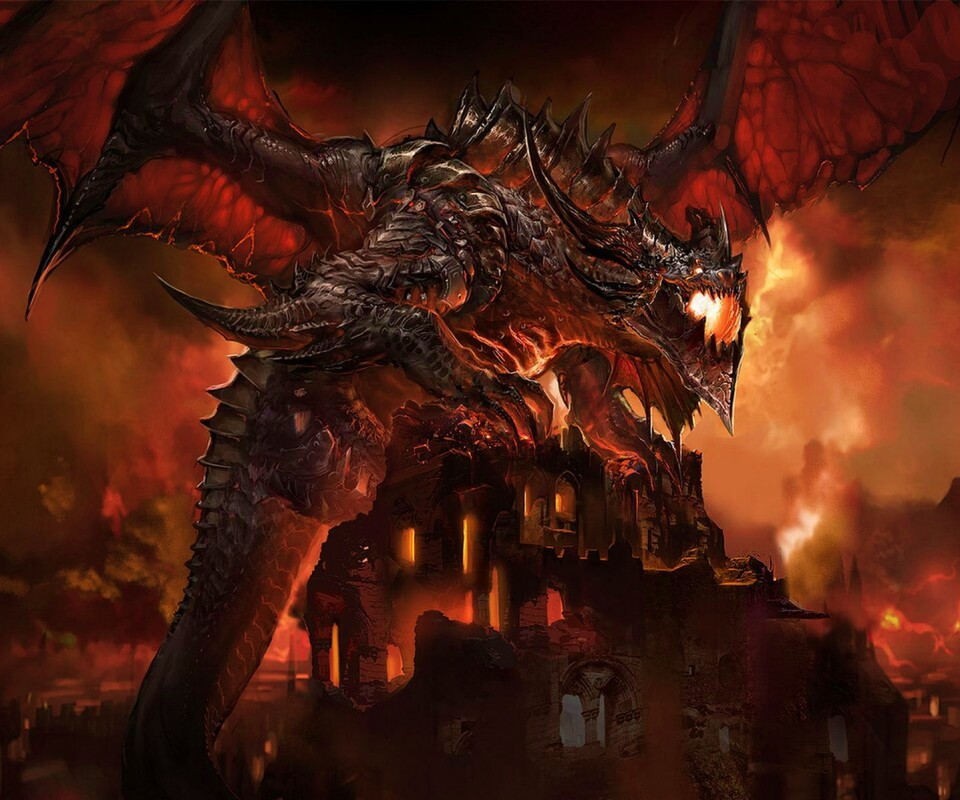 Огромный дракон обои