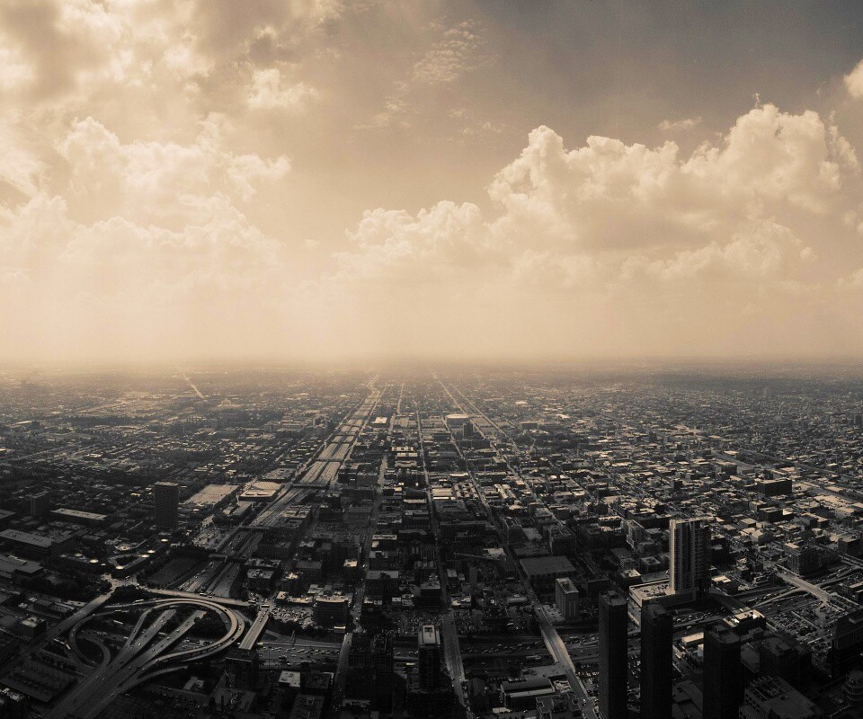 Город: вид сверху обои