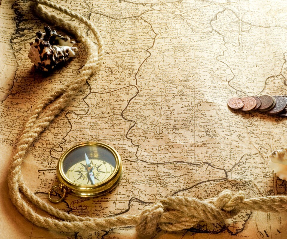 Древняя карта обои