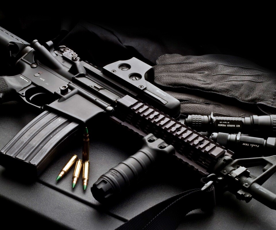 Черный автомат обои