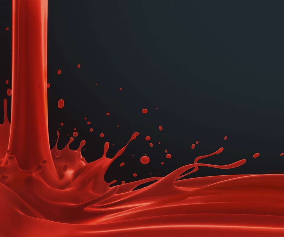 Красный всплеск обои