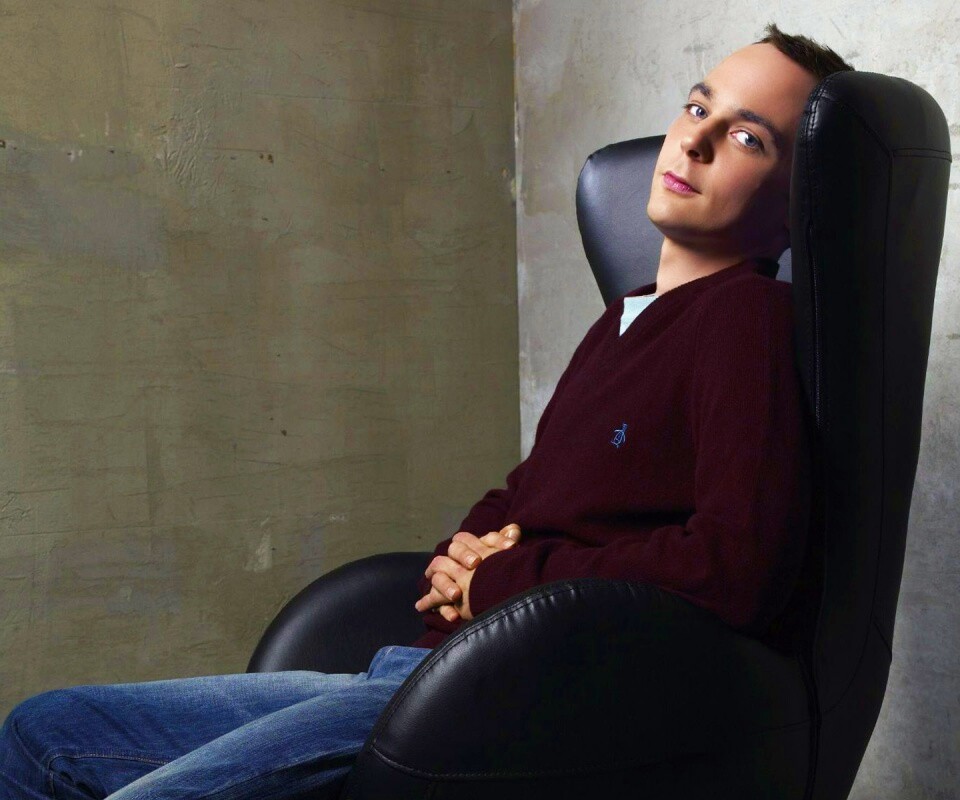 Джим Парсонс в крселе обои