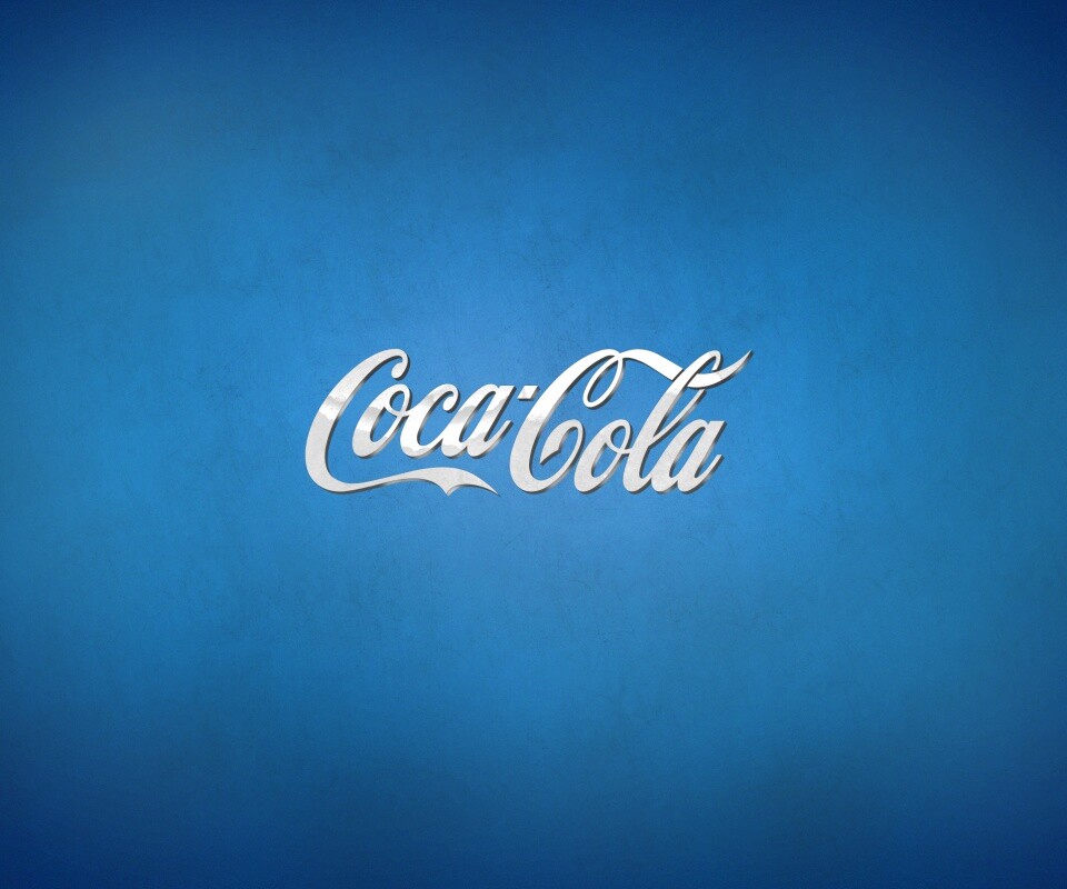 Синий логотип Coca-Cola обои