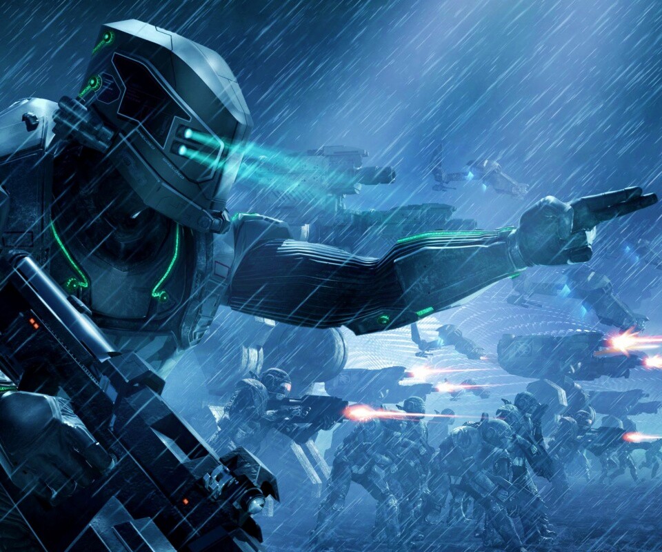 Бой под дождем обои