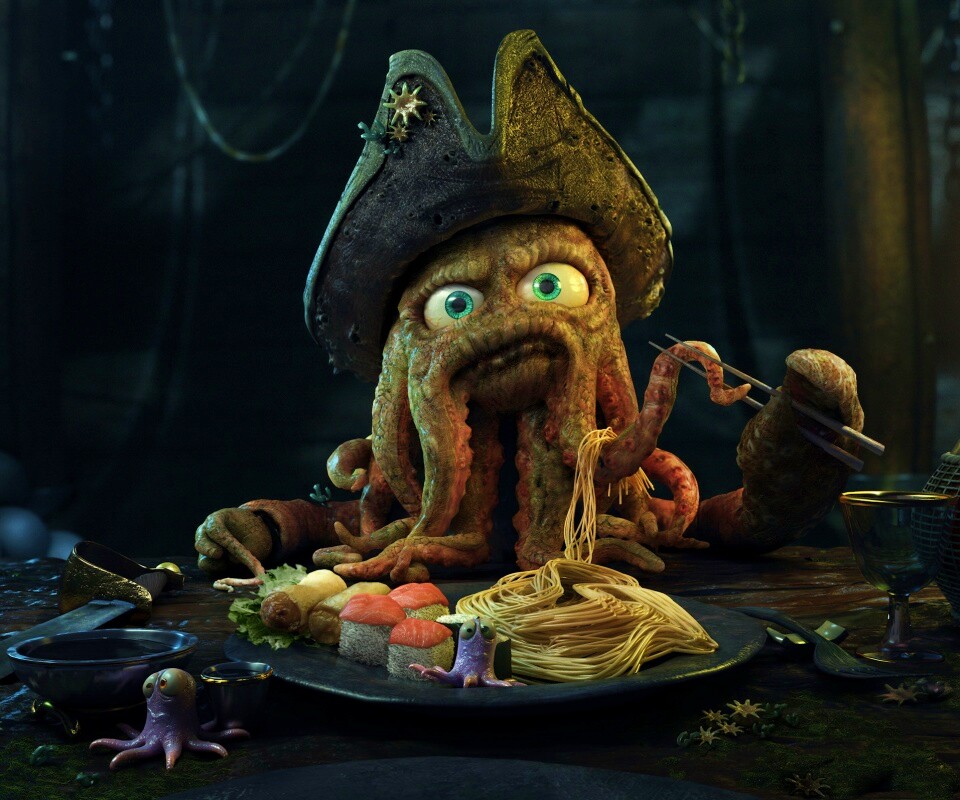 Мультяшный Дэви Джонс обои