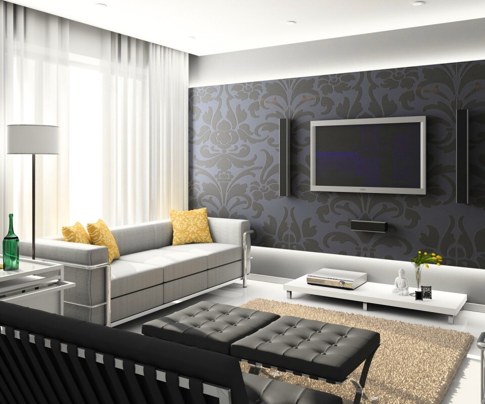 Современная комната обои