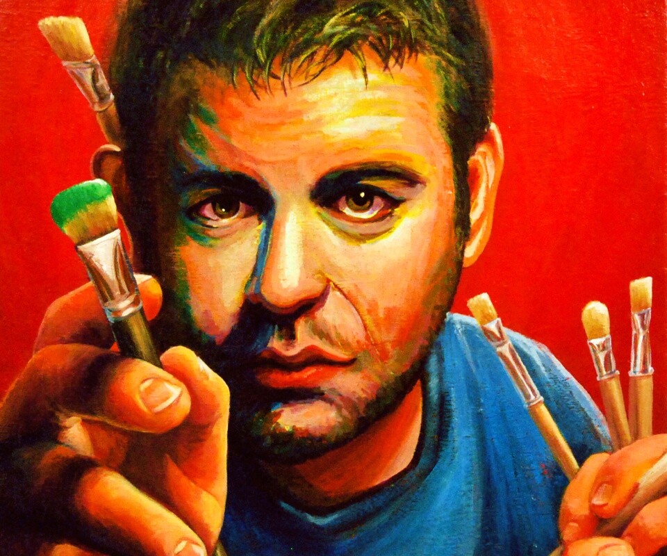 Нарисованный художник обои