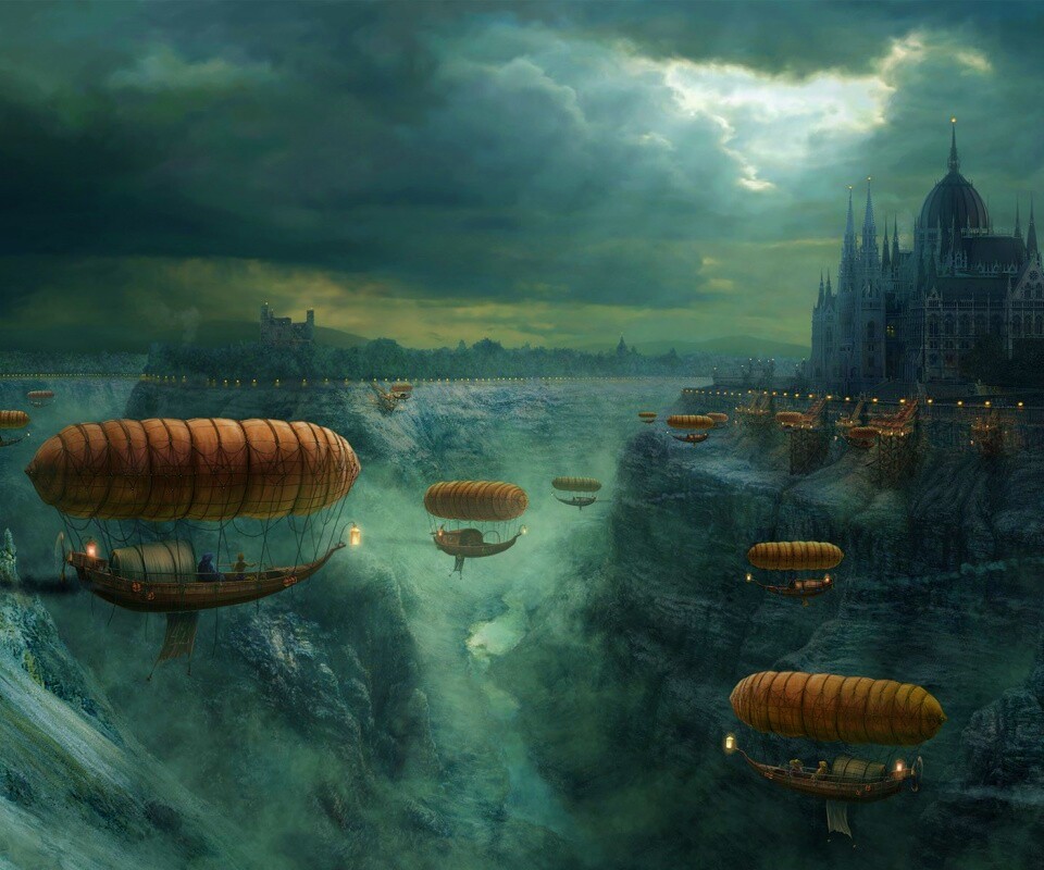 Фентезийный Будапешт обои