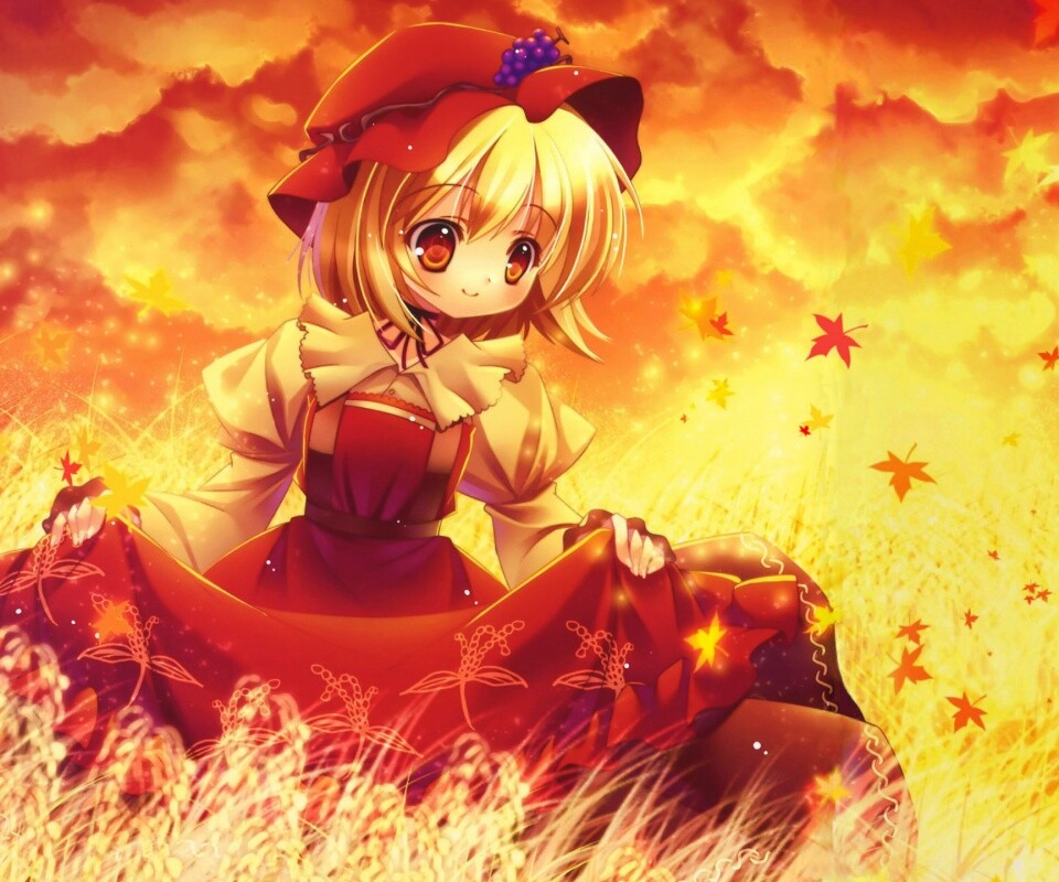 Девочка в поле обои