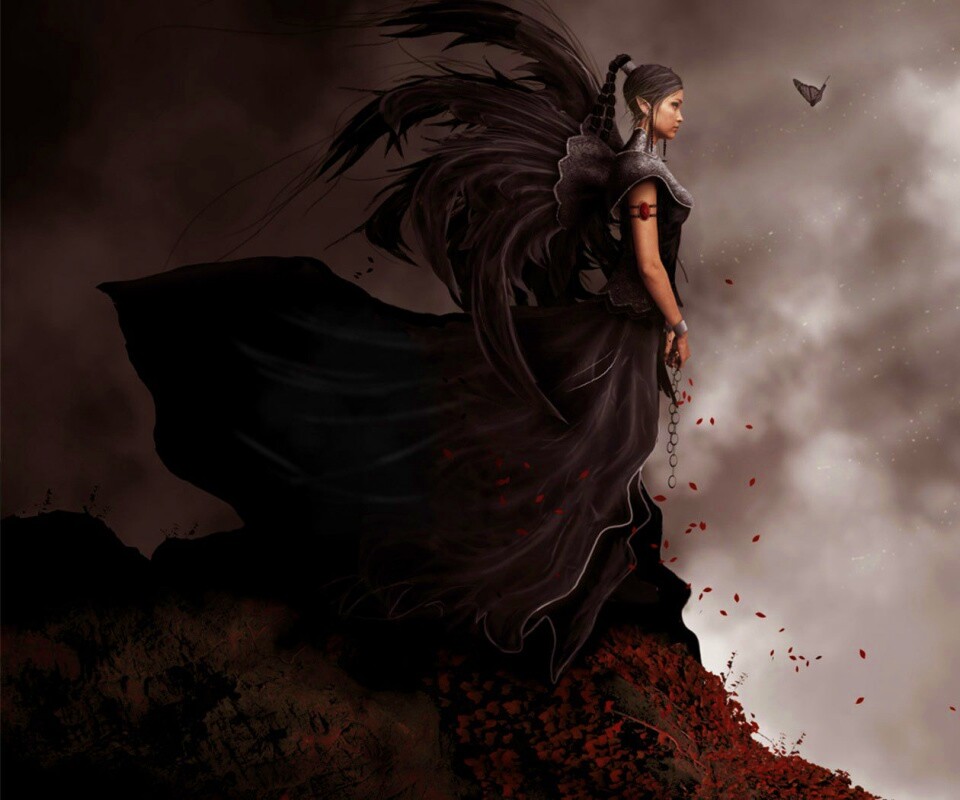 Девушка в тумане обои