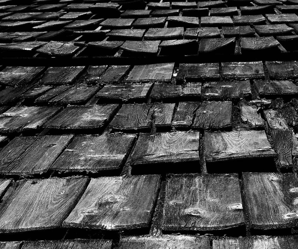 Деревянная крыша обои