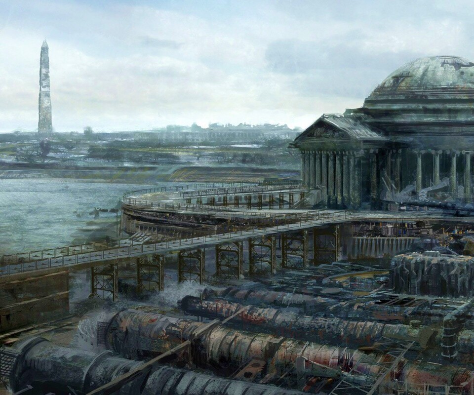 Водоочиститель в мемориале Джеферсона из Fallout 3 обои