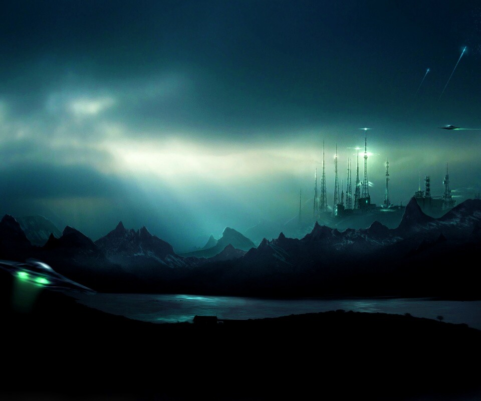 Долина в стиле SciFi обои