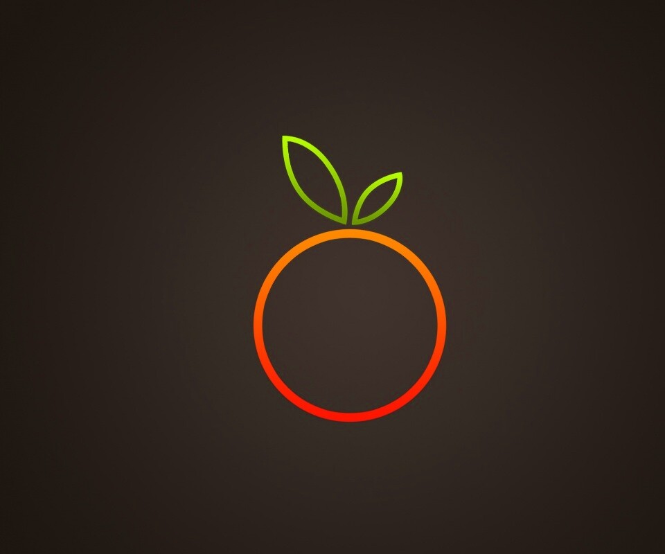 Стилизованная апельсинка обои