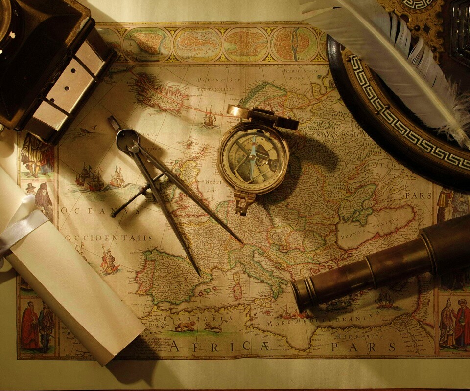 Карта путешественника обои