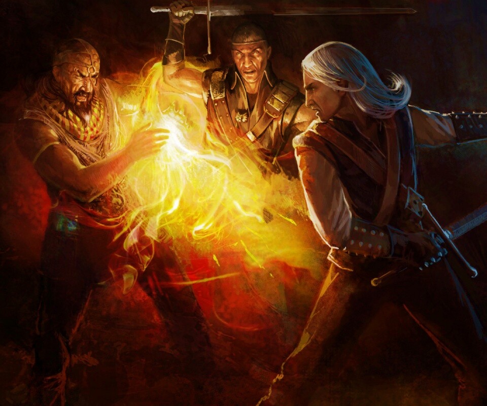 Геральт и Беренгар против Азара обои