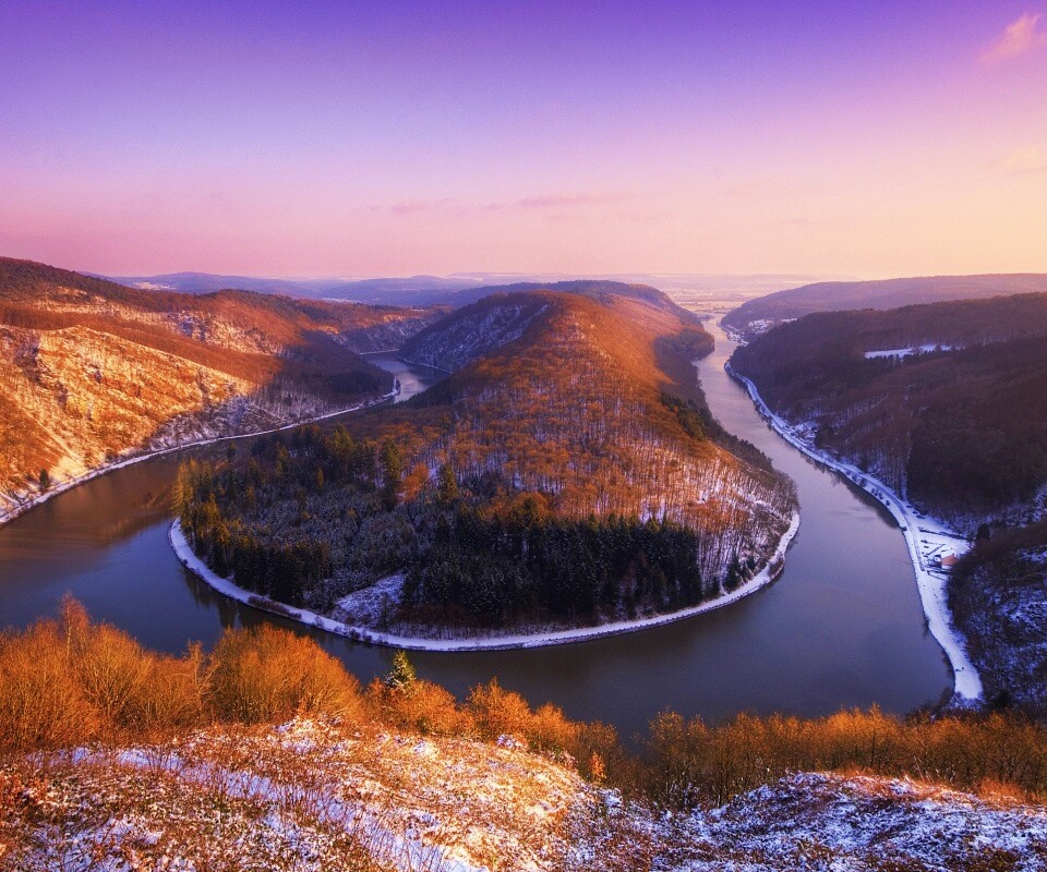 Изгиб реки обои