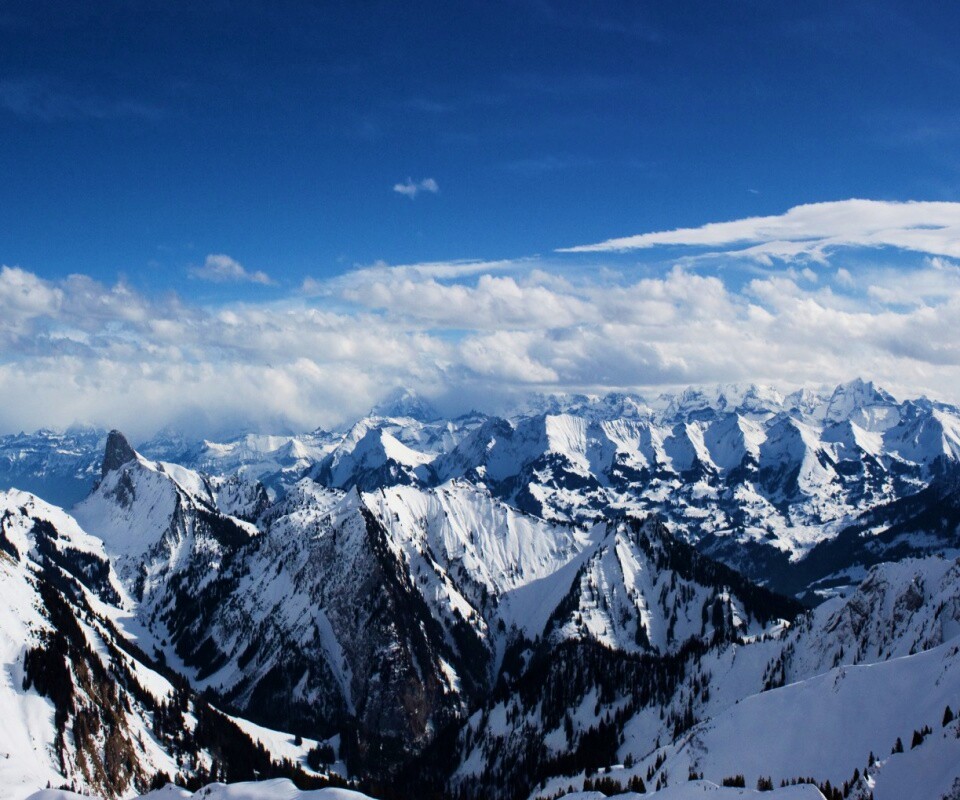 Горный пейзаж обои