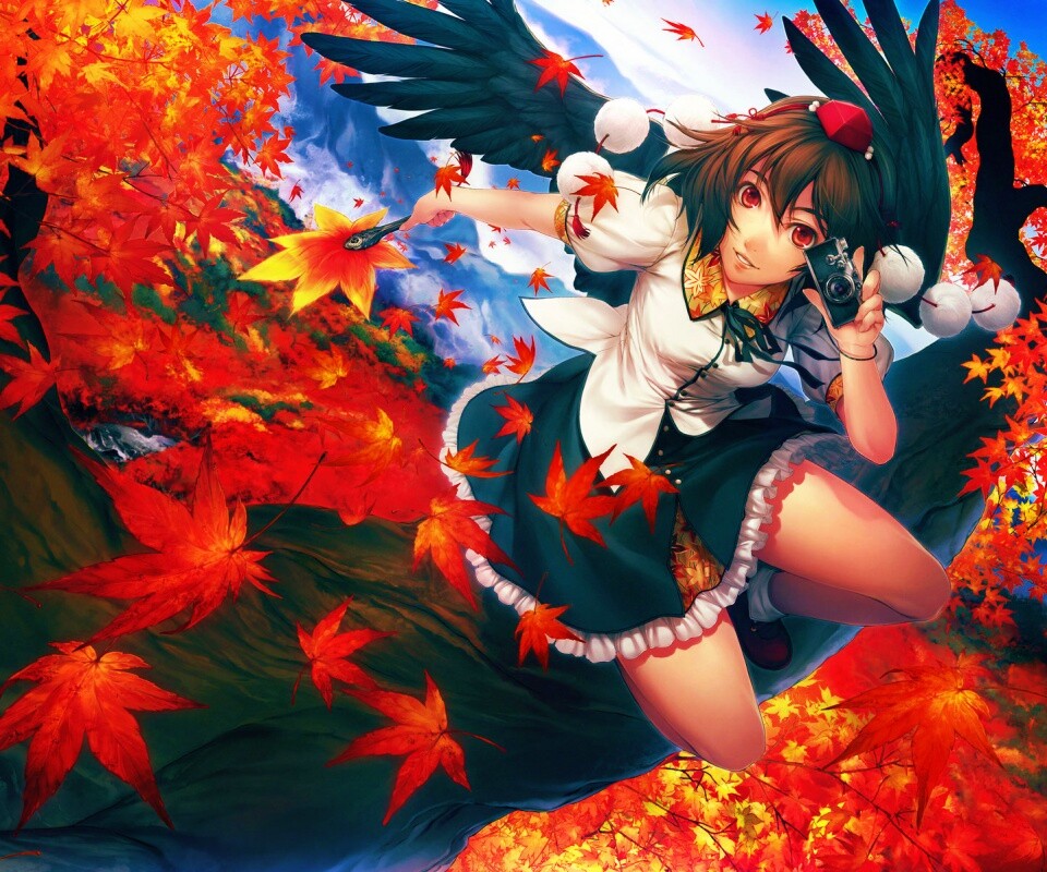 Девушка с фотоаппаратом обои