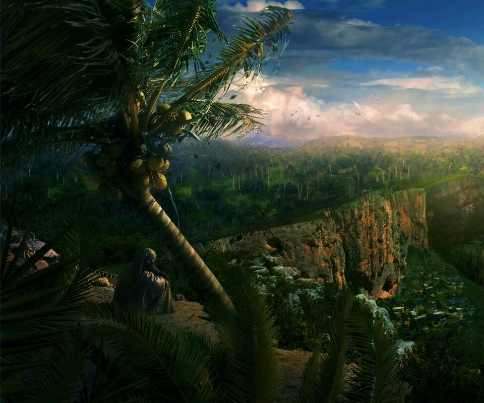 Вид на джунгли обои