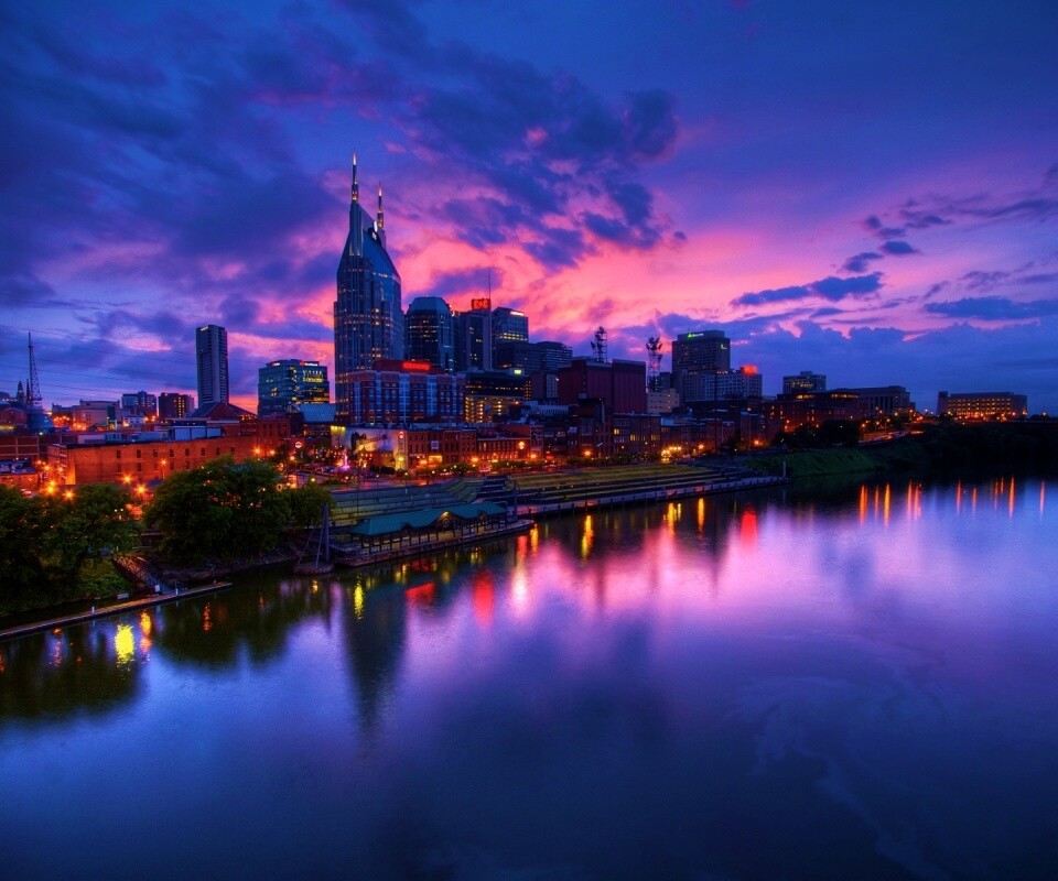 Ночной город обои