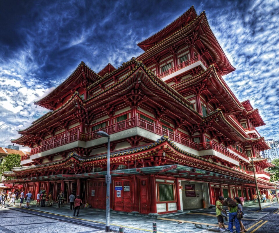 Храм в Сингапуре обои