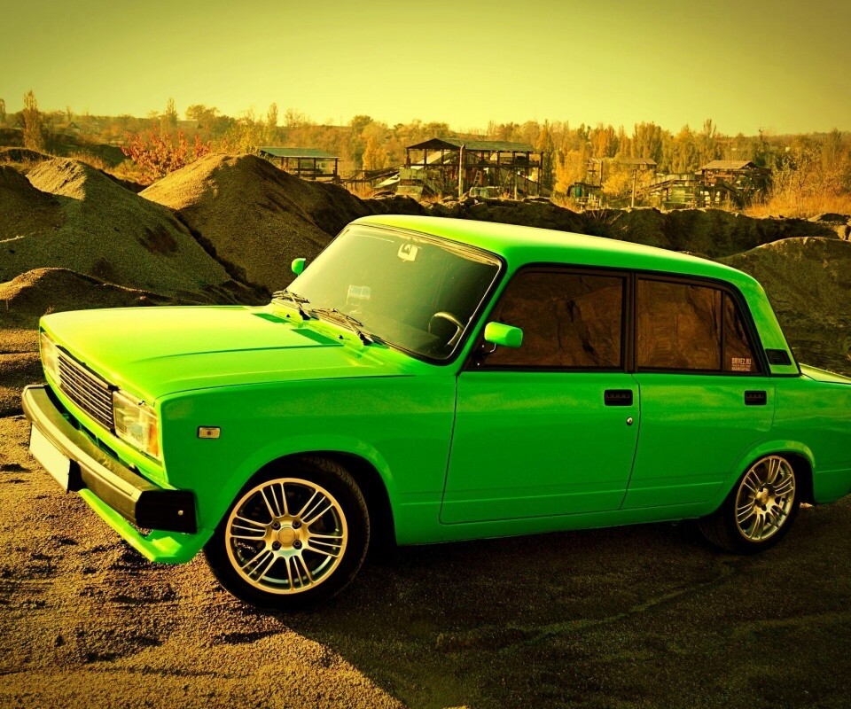 Кислотные жигули обои