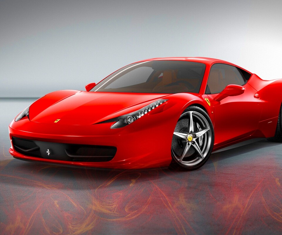 Огненный феррари обои