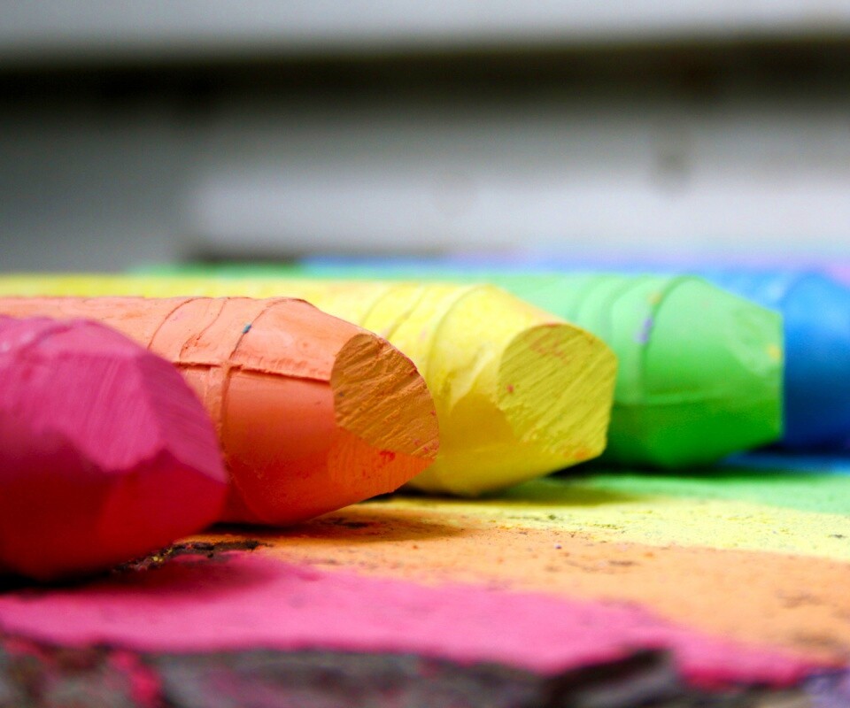 Цветные мелки обои