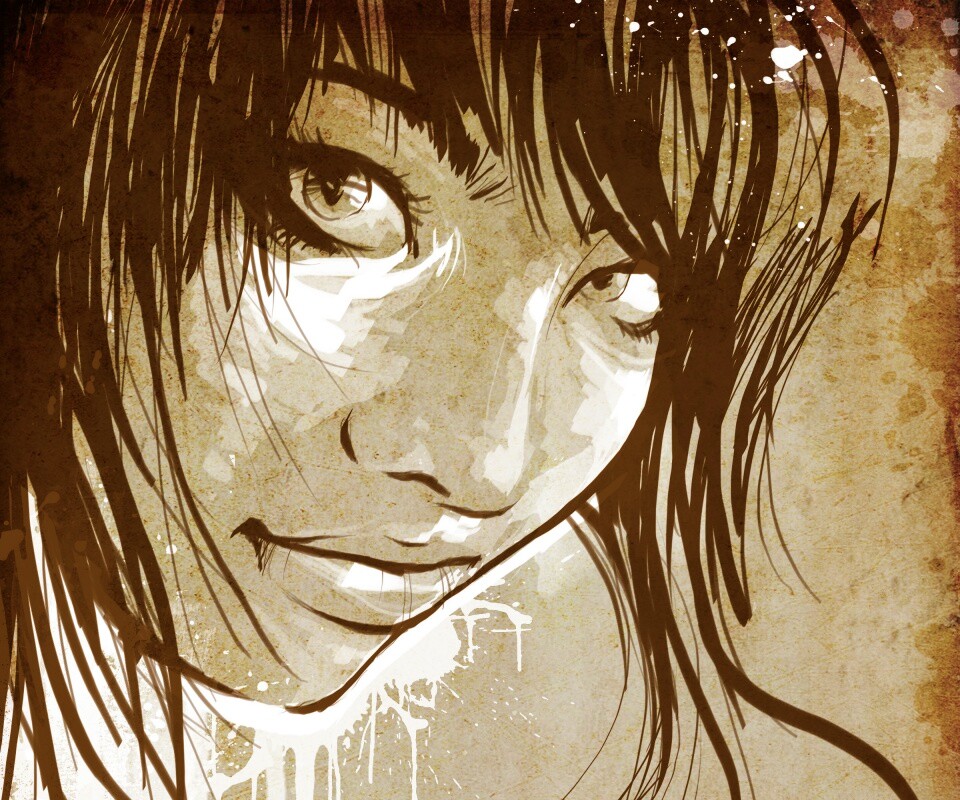 Оригинальный портрет азиатской девушки обои