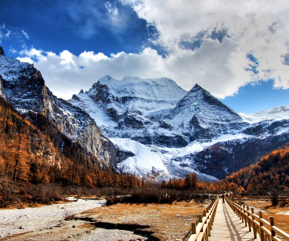 Дорога в горы обои