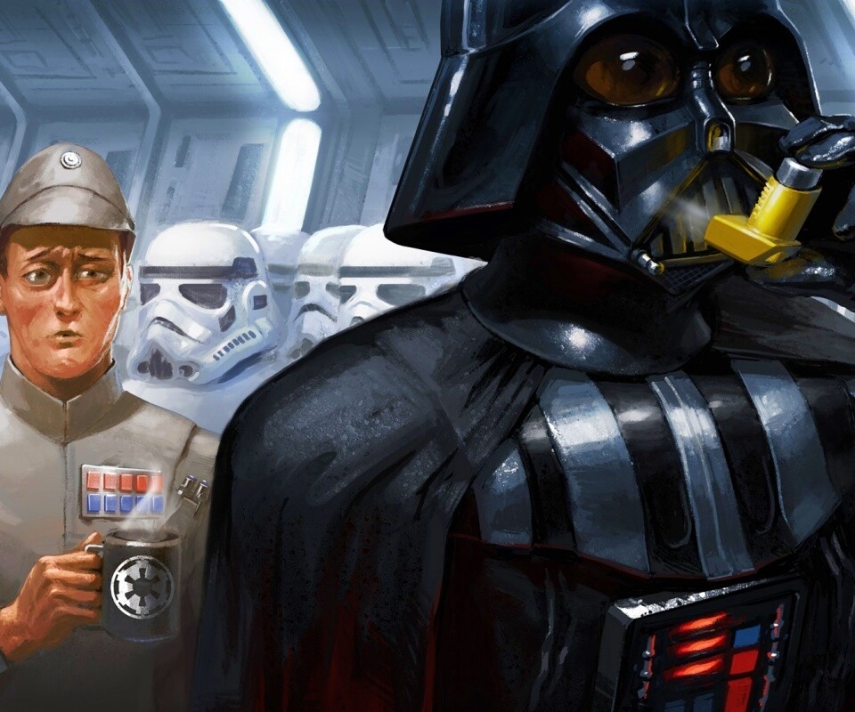 Дарт Вейдер с ингалятором обои