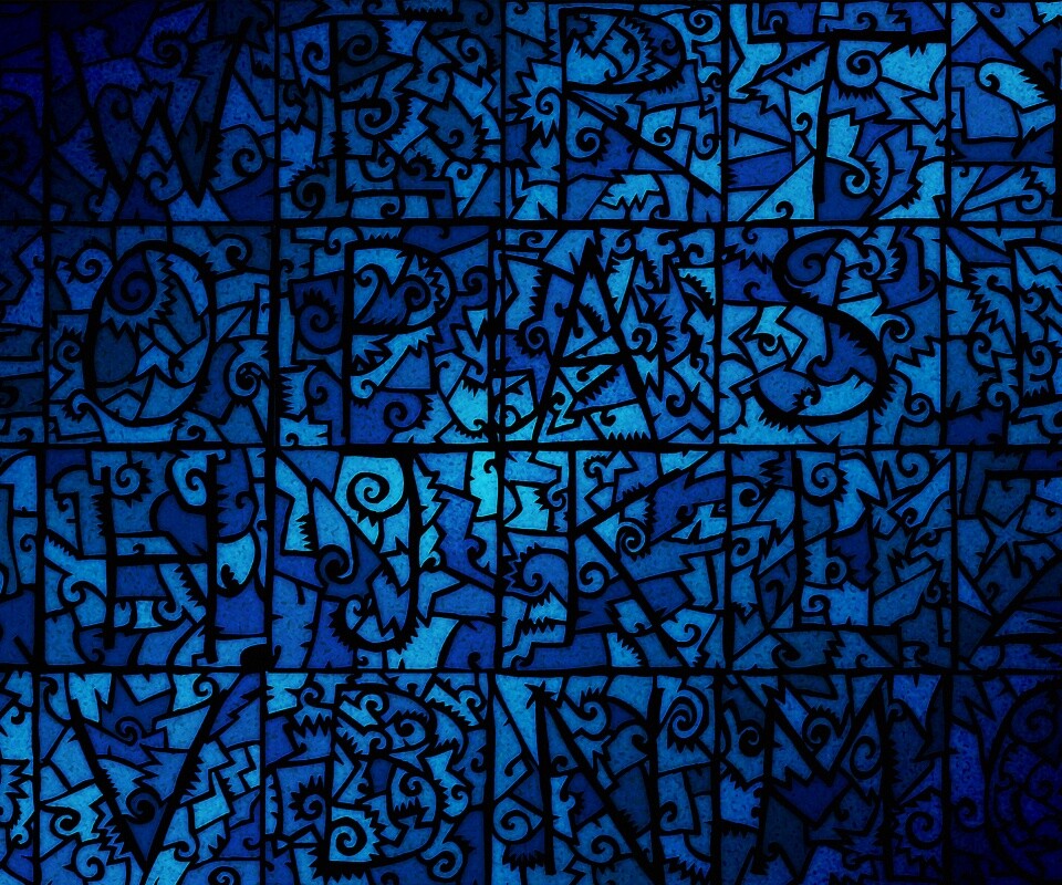 Витражные буквы обои