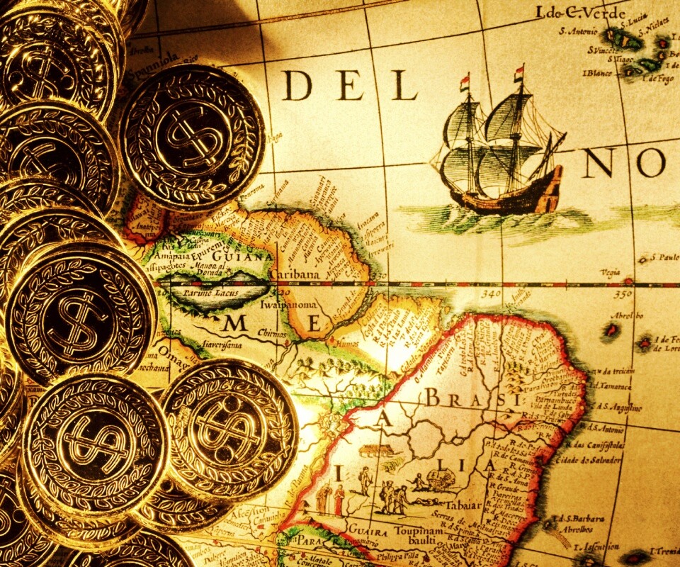 Деньги и карта сокровищ обои