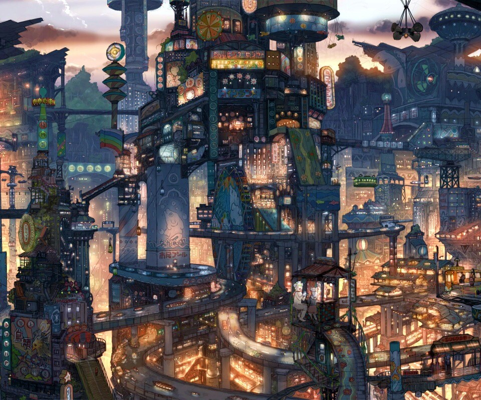 Город будущего обои