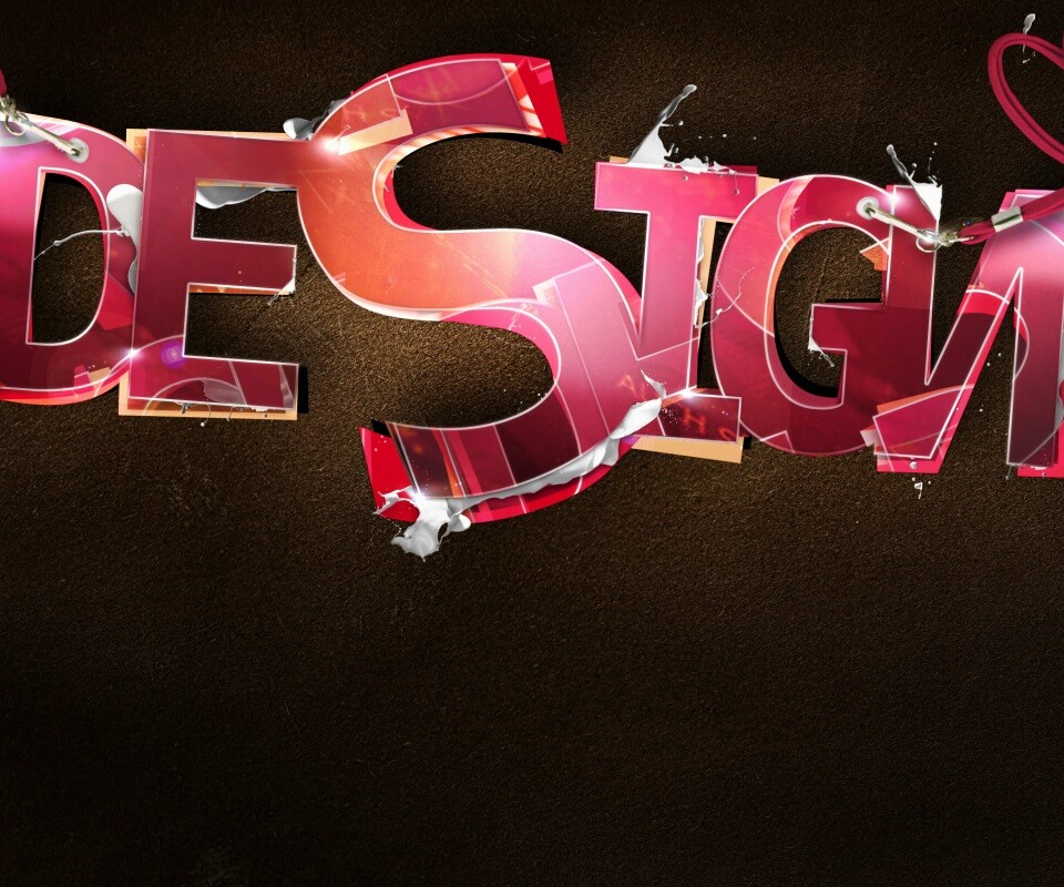 Надпись Design обои